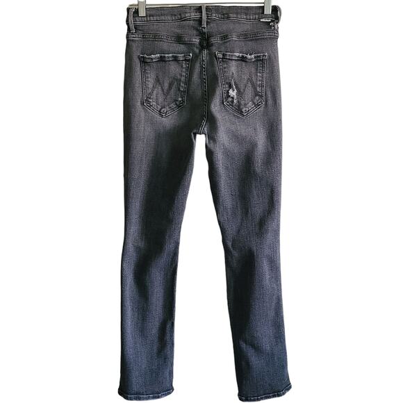 MOTHER The Mid‎ Rise Dazzler in Open Later Gray Busted Knee 1686-734 Women's 28 - Picture 3 of 16